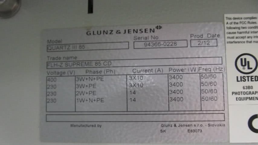 Glunz & Jensen, Quartz III 85